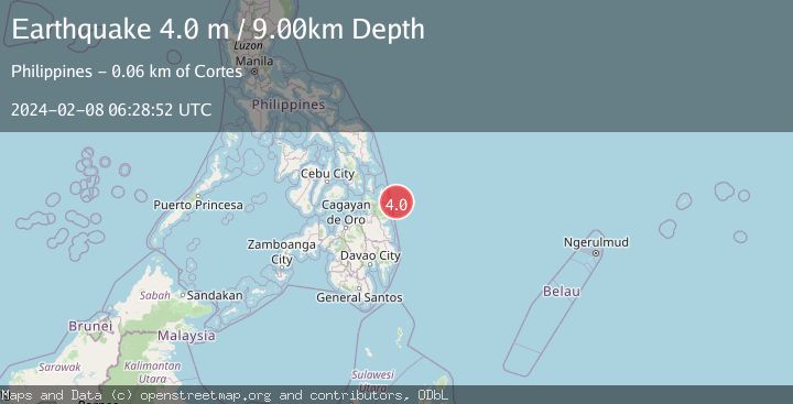 Map of MINDANAO, PHILIPPINES