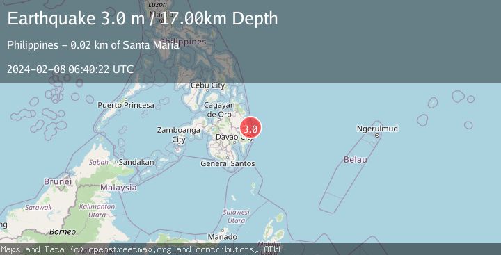 Map of MINDANAO, PHILIPPINES