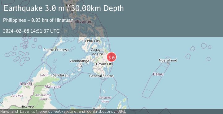 Map of MINDANAO, PHILIPPINES