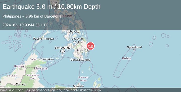 Map of MINDANAO, PHILIPPINES