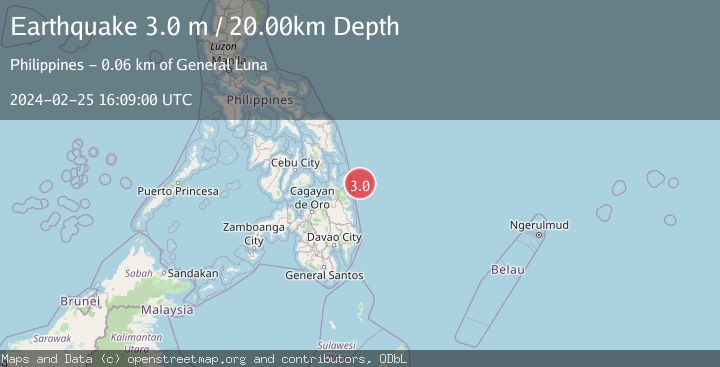 Map of MINDANAO, PHILIPPINES