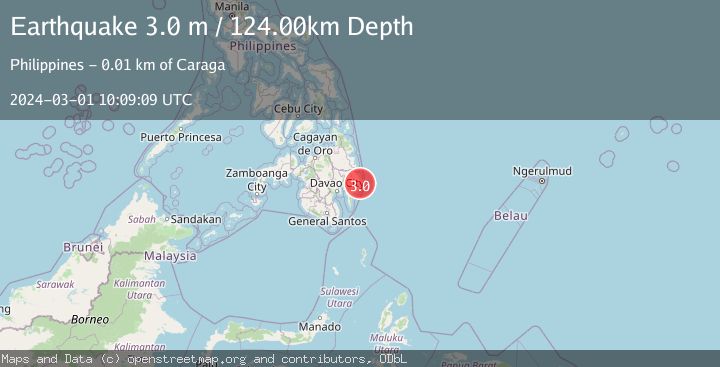 Map of MINDANAO, PHILIPPINES
