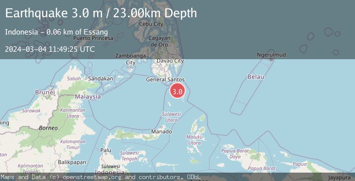 Map of KEPULAUAN TALAUD, INDONESIA