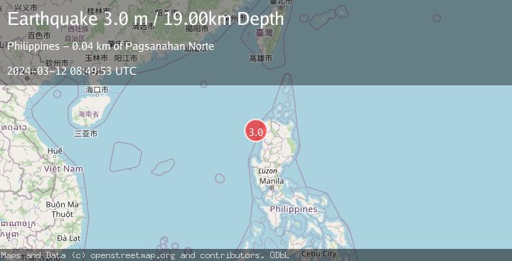 Map of LUZON, PHILIPPINES