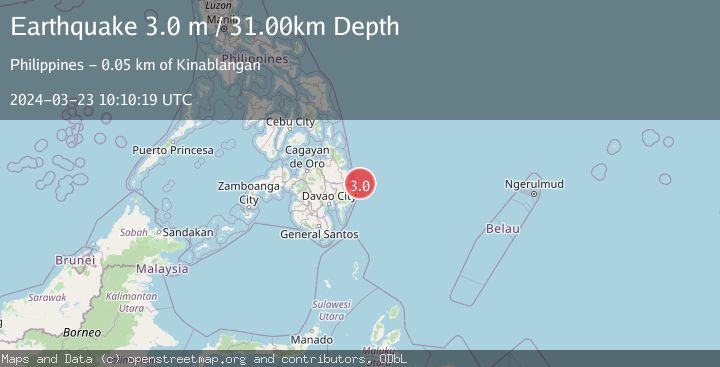 Map of MINDANAO, PHILIPPINES