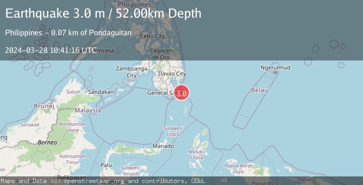 Map of MINDANAO, PHILIPPINES