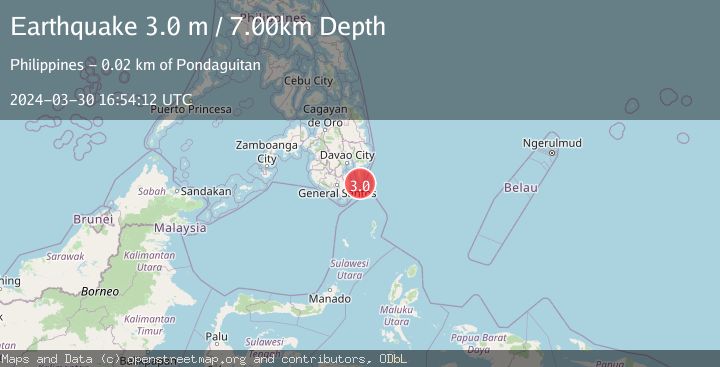 Map of MINDANAO, PHILIPPINES