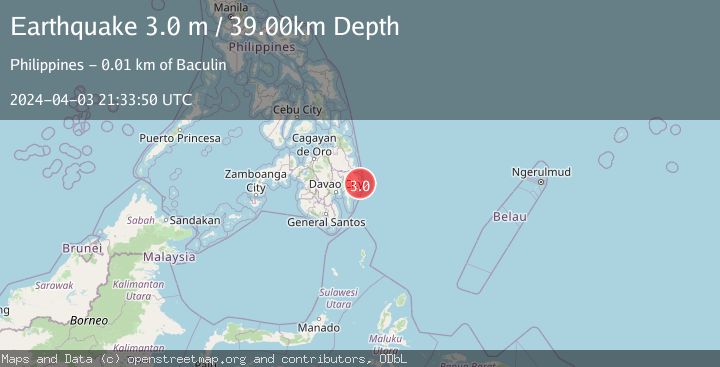 Map of MINDANAO, PHILIPPINES