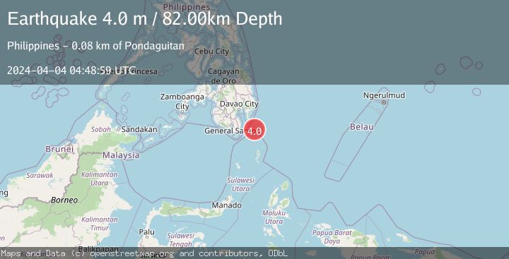 Map of MINDANAO, PHILIPPINES
