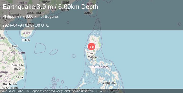 Map of LUZON, PHILIPPINES