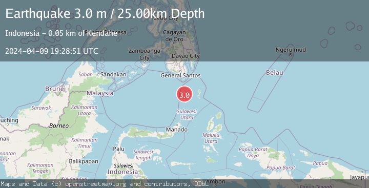 Map of KEPULAUAN SANGIHE, INDONESIA