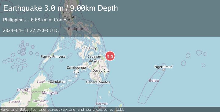 Map of MINDANAO, PHILIPPINES