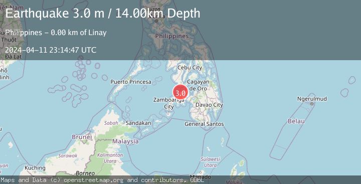 Map of MINDANAO, PHILIPPINES