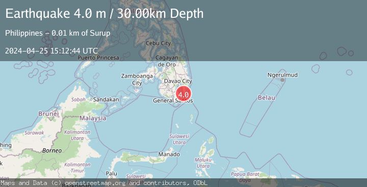 Map of MINDANAO, PHILIPPINES