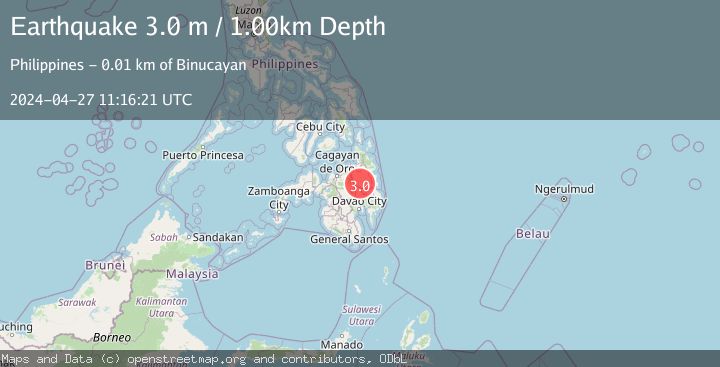 Map of MINDANAO, PHILIPPINES
