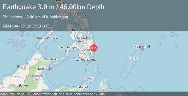 Map of MINDANAO, PHILIPPINES