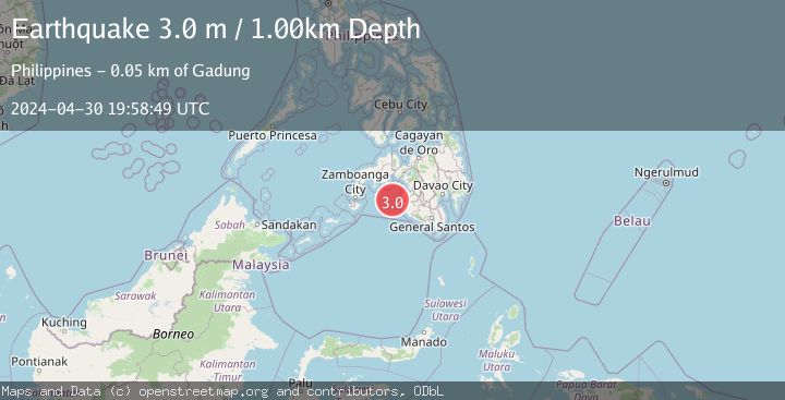 Map of MORO GULF, MINDANAO, PHILIPPINES