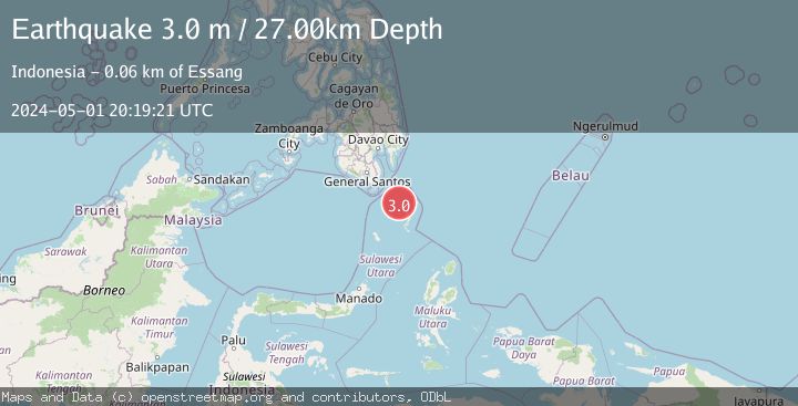 Map of KEPULAUAN TALAUD, INDONESIA