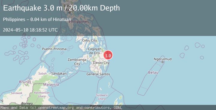 Map of MINDANAO, PHILIPPINES