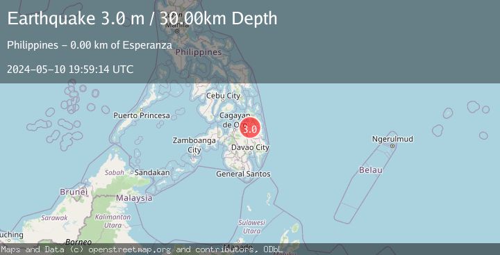 Map of MINDANAO, PHILIPPINES