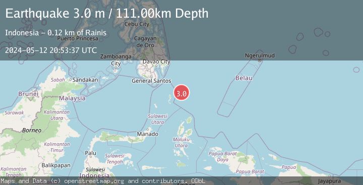 Map of KEPULAUAN TALAUD, INDONESIA