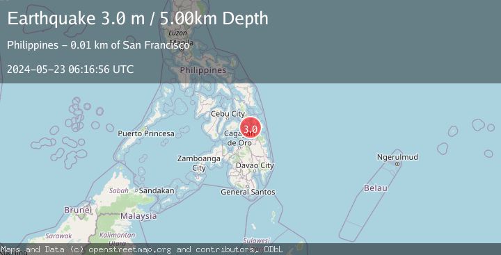Map of MINDANAO, PHILIPPINES