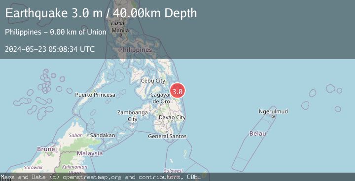 Map of MINDANAO, PHILIPPINES