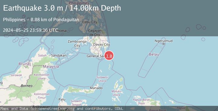 Map of MINDANAO, PHILIPPINES
