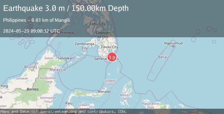 Map of MINDANAO, PHILIPPINES