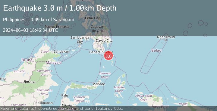Map of MINDANAO, PHILIPPINES