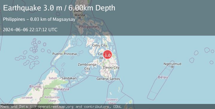 Map of MINDANAO, PHILIPPINES
