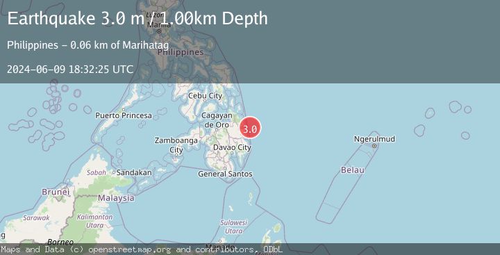Map of MINDANAO, PHILIPPINES
