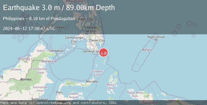 Map of MINDANAO, PHILIPPINES