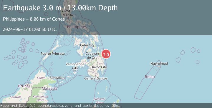 Map of MINDANAO, PHILIPPINES