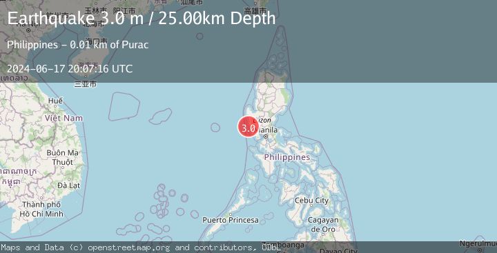 Map of LUZON, PHILIPPINES