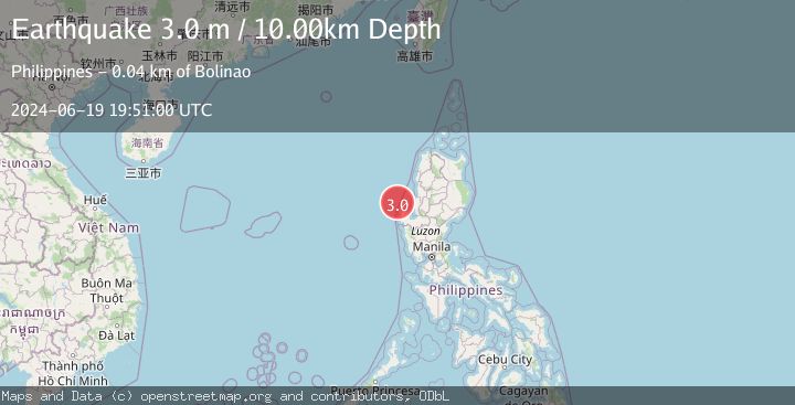 Map of LUZON, PHILIPPINES