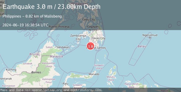 Map of MINDANAO, PHILIPPINES