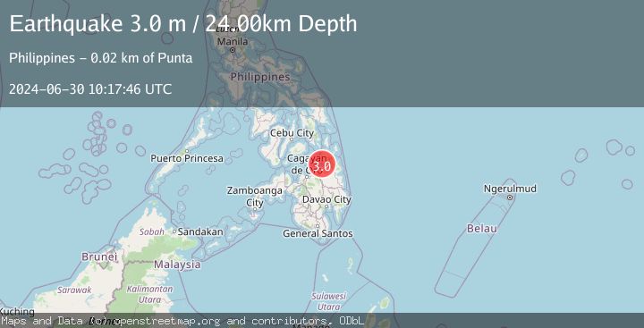 Map of MINDANAO, PHILIPPINES