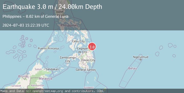 Map of MINDANAO, PHILIPPINES