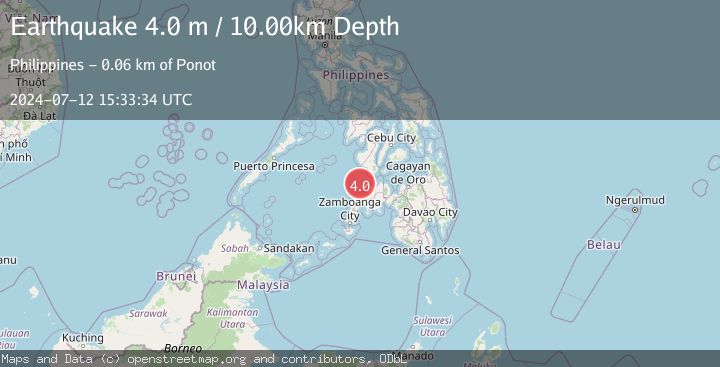 Map of MINDANAO, PHILIPPINES