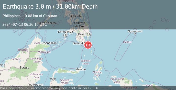 Map of MINDANAO, PHILIPPINES