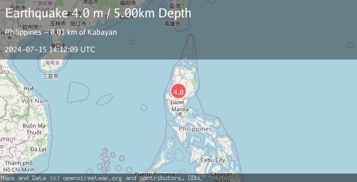 Map of LUZON, PHILIPPINES
