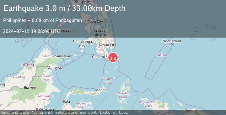 Map of MINDANAO, PHILIPPINES