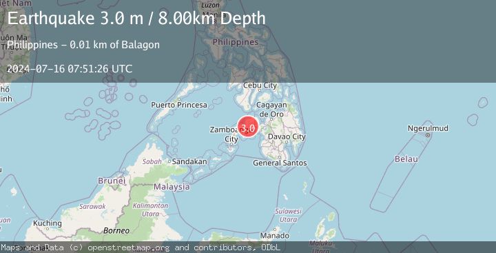 Map of MINDANAO, PHILIPPINES
