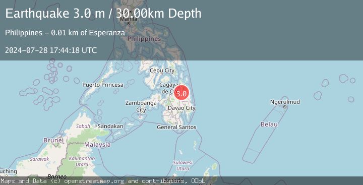 Map of MINDANAO, PHILIPPINES
