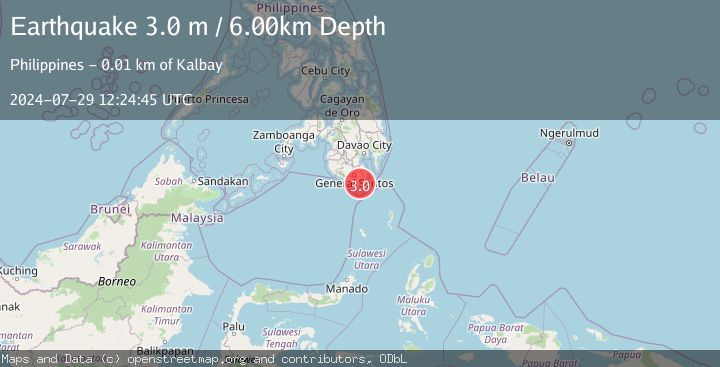 Map of MINDANAO, PHILIPPINES