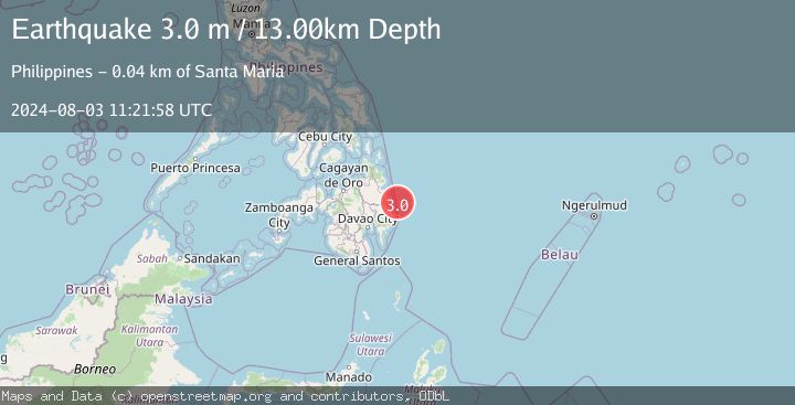 Map of MINDANAO, PHILIPPINES