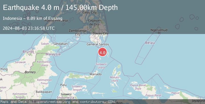 Map of KEPULAUAN SANGIHE, INDONESIA