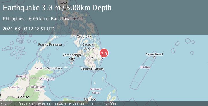 Map of MINDANAO, PHILIPPINES