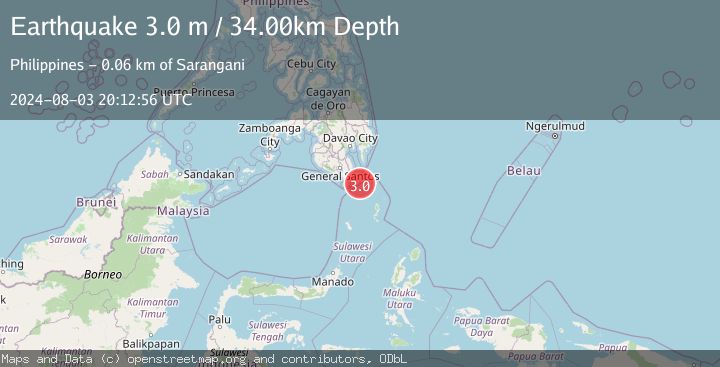 Map of MINDANAO, PHILIPPINES